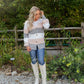 Ivory Striped Cozy Cardigan