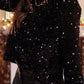 Sequin Round Neck Long Sleeve Blouse