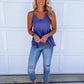 Blue Violet Tiered Tank Top