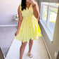(Size Medium)Yellow Smocked Summer Dress