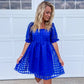Royal Blue Textured Dress