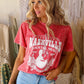 Red Acid Wash Nashville Tee