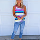 Pink/Yellow Striped Camisole