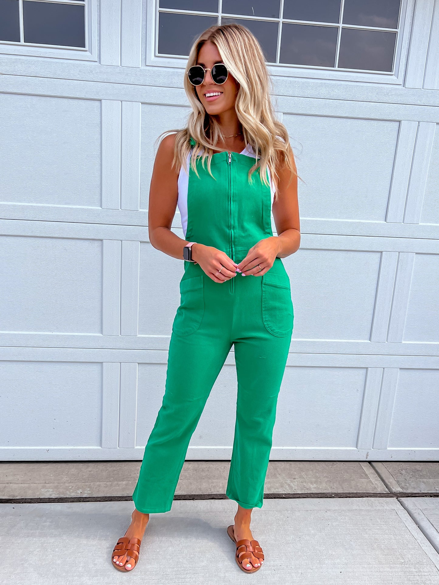 Kelly Green Washed Jumpsuit