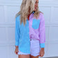 Blue/Pink Striped Blouse