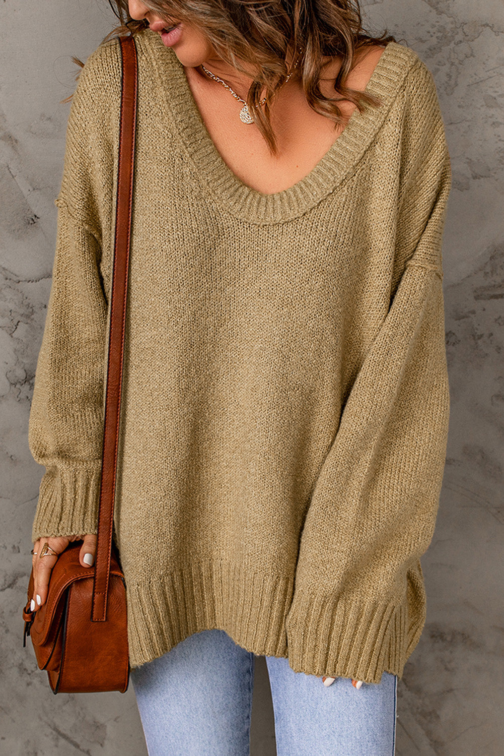 Casual Khaki Sweater