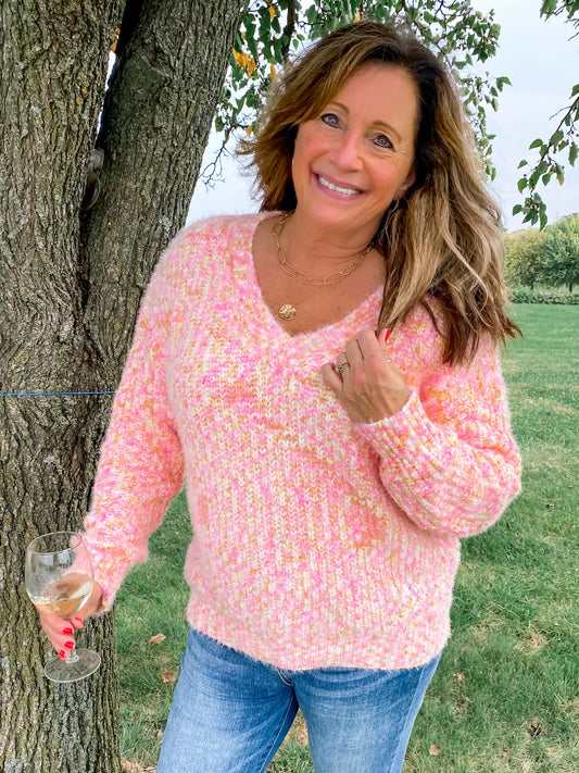 Cotton Candy Fuzzy Knit Sweater