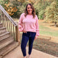 Pink Pilling Detailed Sweater