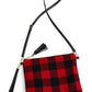 Red Plaid Crossbody Clutch Bag