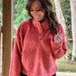 Terracotta Sherpa Pullover