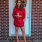 Red Sequin Holiday Dress