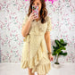 Apricot Polka Dot Midi Dress