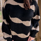 Black/Ivory Relaxed Fit Sweater