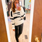 Ivory Zebra Shape Sweater