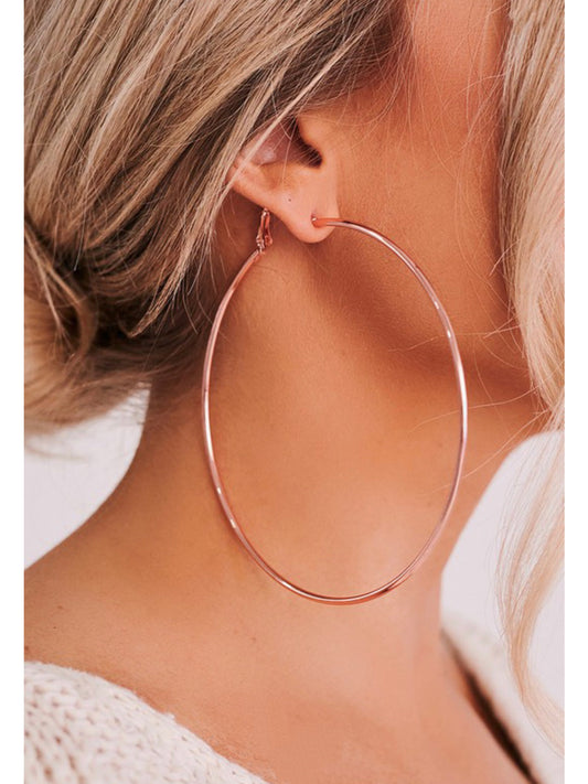 Oversized Rose Gold Hoop Earrings
