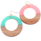 Wood/Resin Hoop Earrings