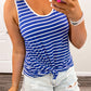 (Size XL) Relaxed Striped Tank Top